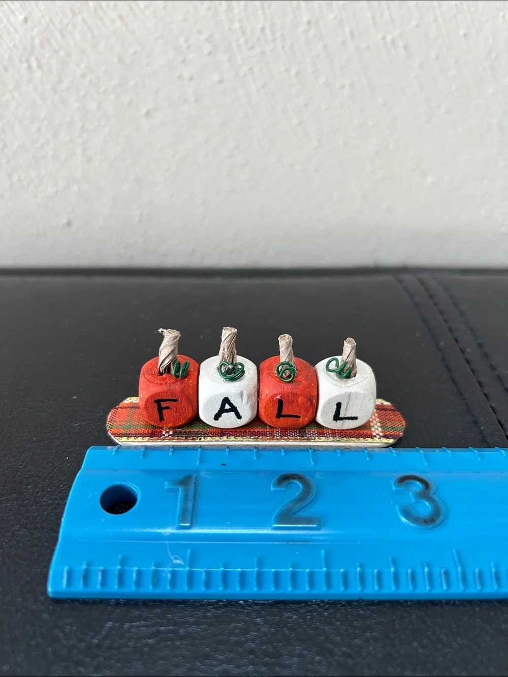 Handmade by my mom! Decorative 'FALL' Mini Pumpkin Accent